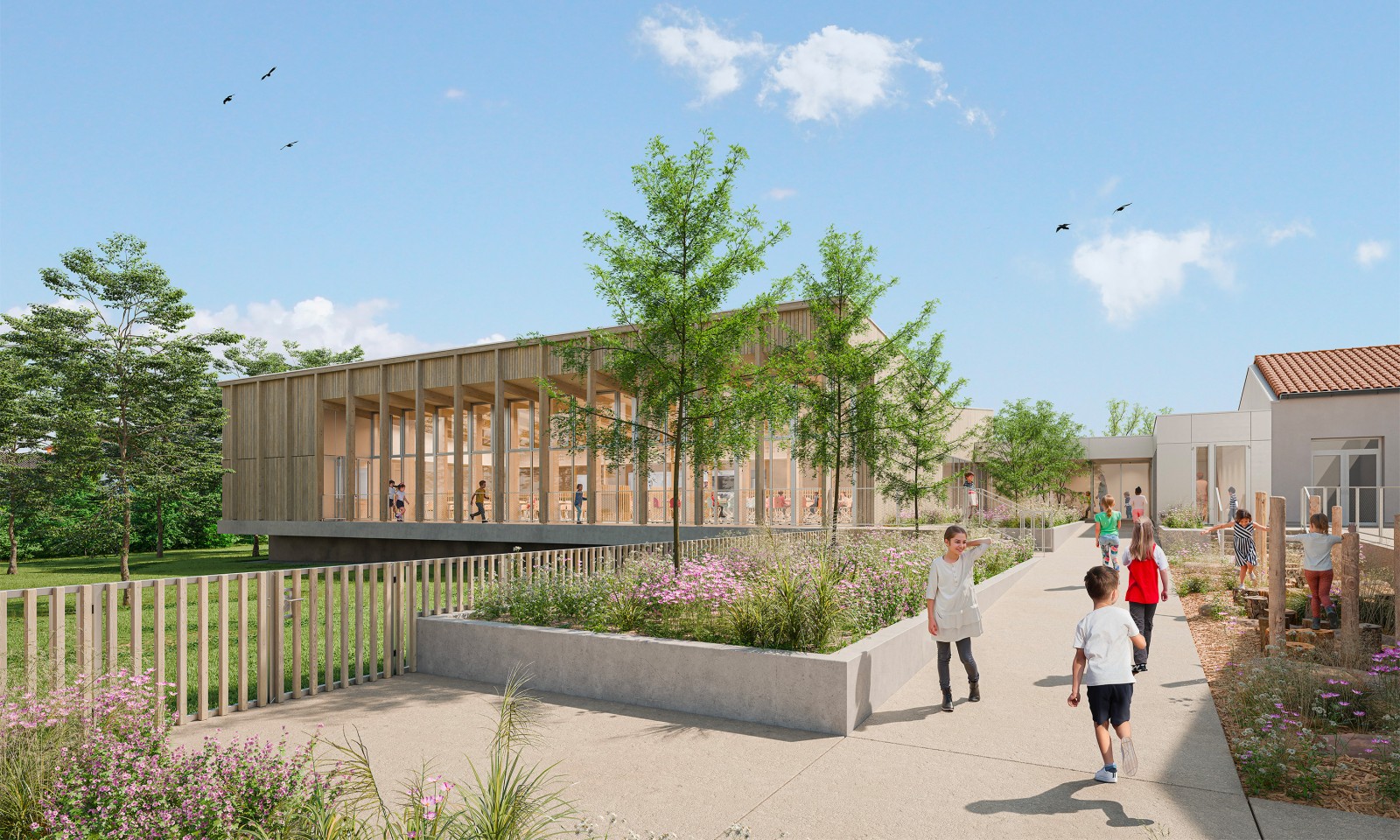 LBLF Architectes - Restaurant scolaire Nouaillé Maupertuis 86