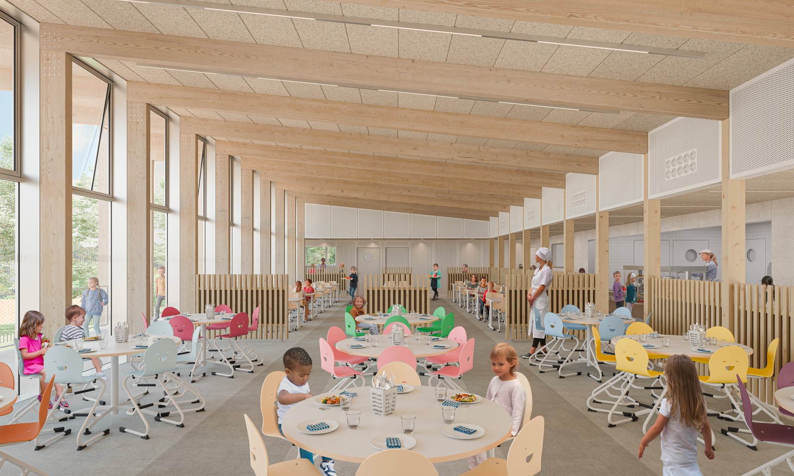 LBLF Architectes - Restaurant scolaire Nouaillé Maupertuis 86