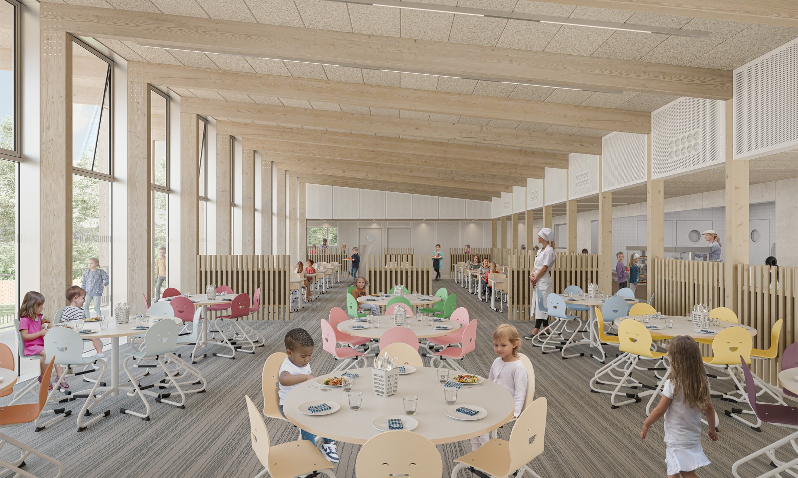 LBLF Architectes - Restaurant scolaire Nouaillé Maupertuis 86