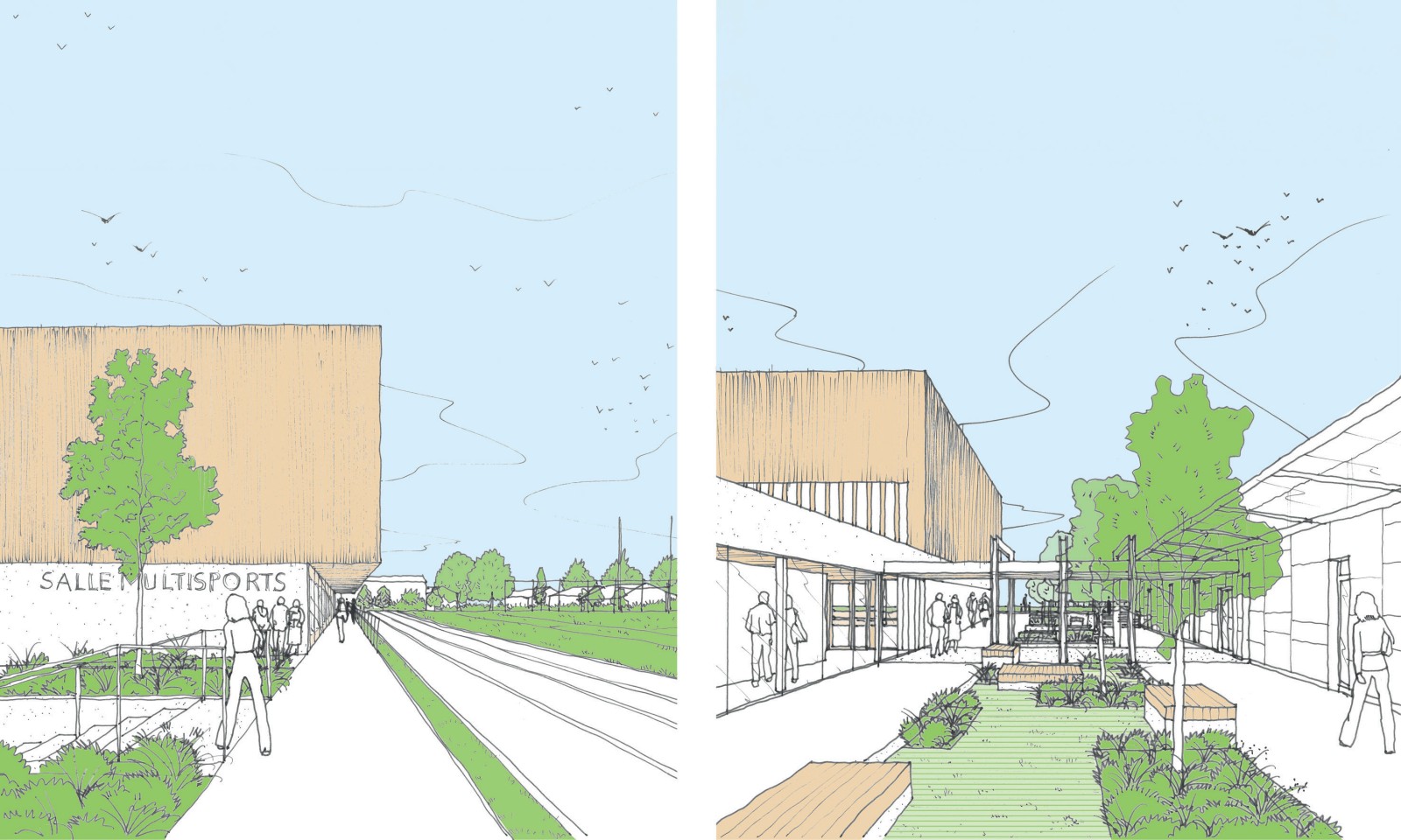 LBLF Architectes - Salle multisports Aigrefeuille d'Aunis 17