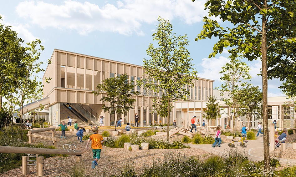 lblf architecte Extension d'un groupe scolaire Les Sorinières 44