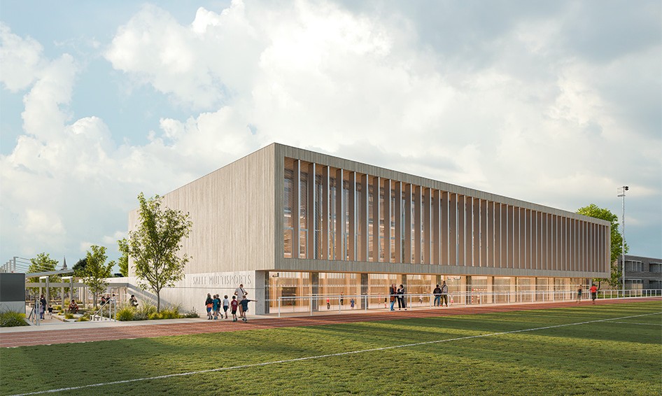 lblf architecte Salle multisports Aigrefeuille d'Aunis 17